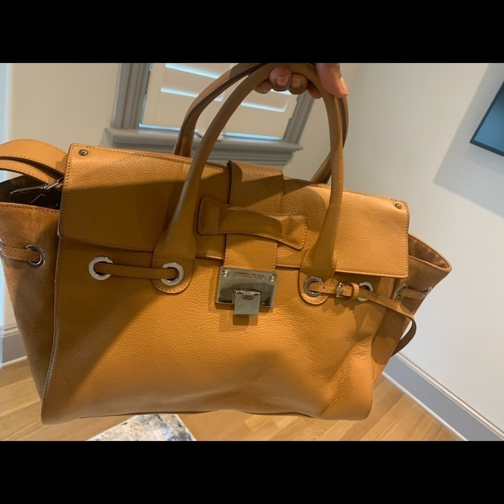 JIMMY CHOO Rosa textured-leather and suede tote - Picture 3 of 8